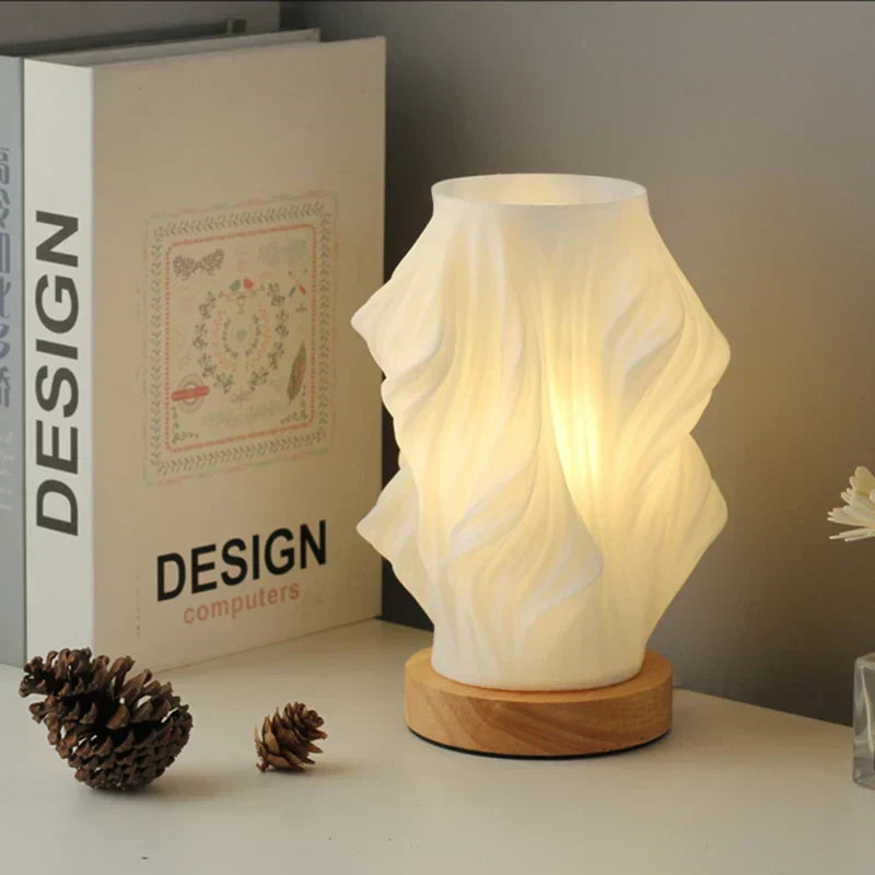 Lampe de Table LED Sculpturale Dimmable au Design Vague