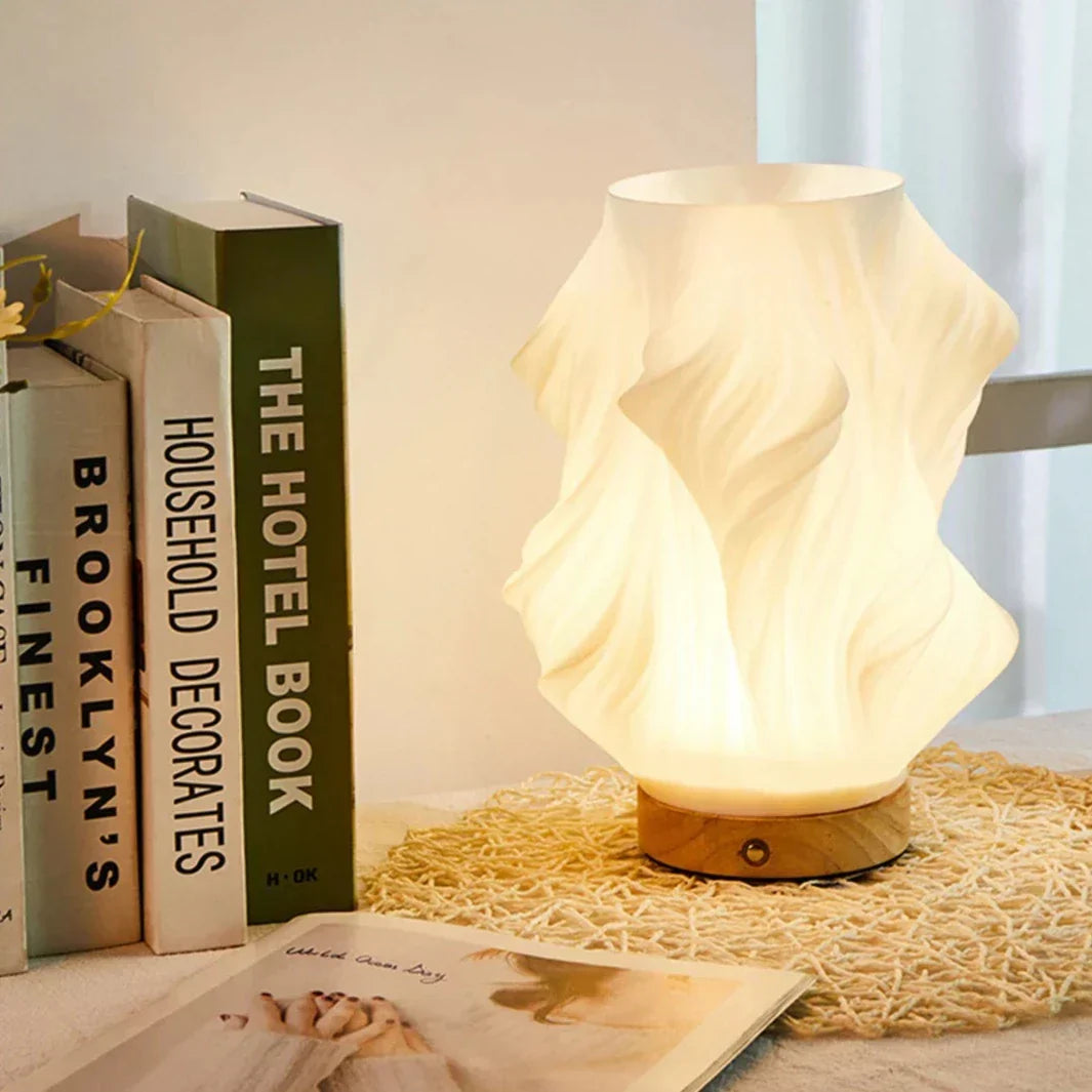 Lampe de Table LED Sculpturale Dimmable au Design Vague