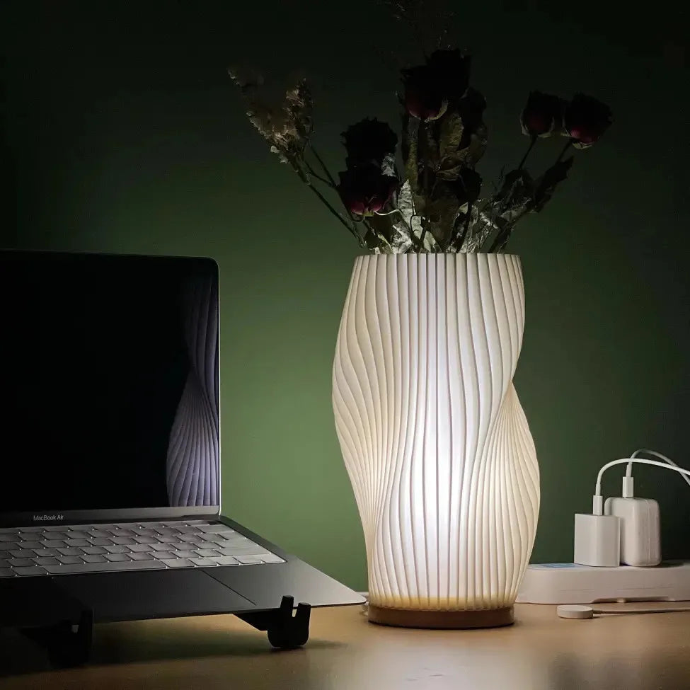 Lampe de Table LED Sculpturale Dimmable au Design Vague