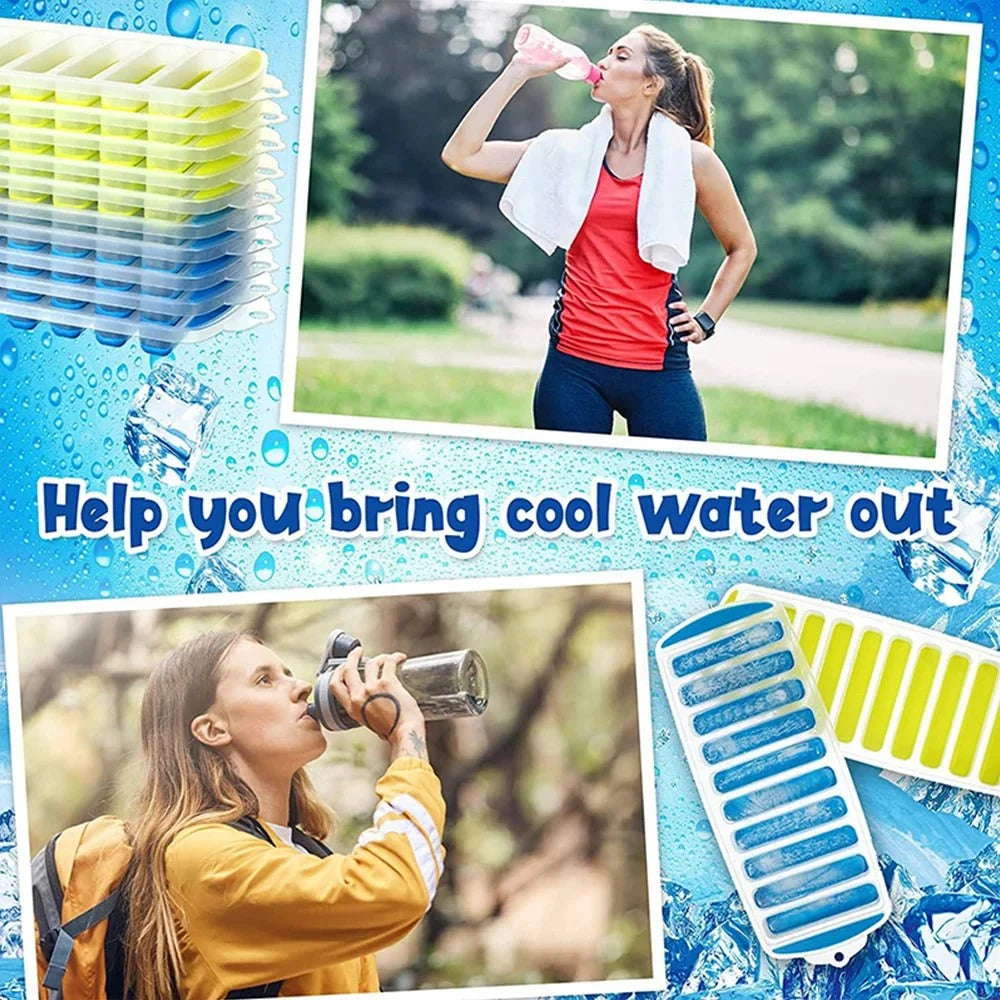 Siliconen ijsvorm – Pop-Out-ontwerp voor waterflessen en glazen, ideaal voor thuis of op reis