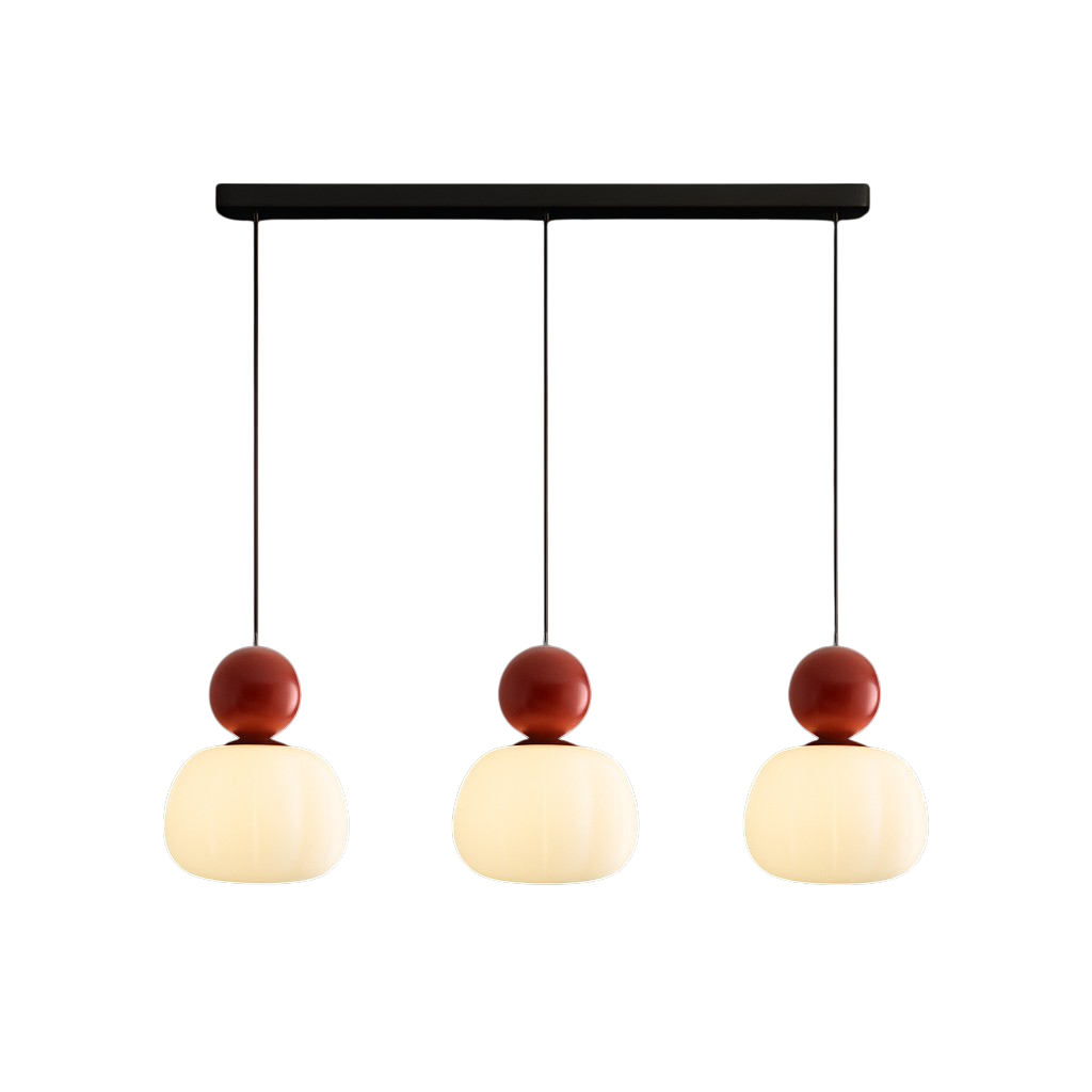 Suspension Art Déco Lampe de Plafond Globe Coloré