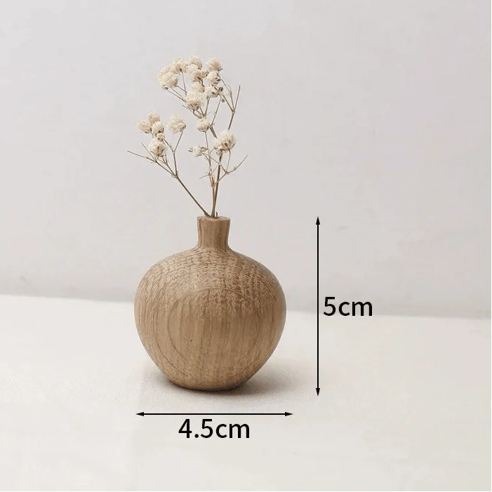 Rustikale Holzvase - Minimalistische Blumendekoration Aus Hochwertigem Naturholz 9