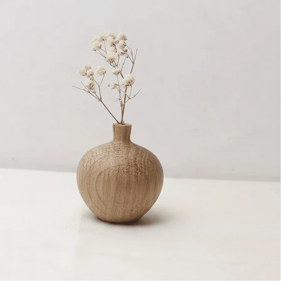 Décoration Fleur en Bois Naturel Minimaliste pour Intérieur