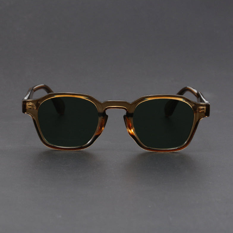 Lunettes de Soleil Rétro Monture Carrée en Polycarbonate