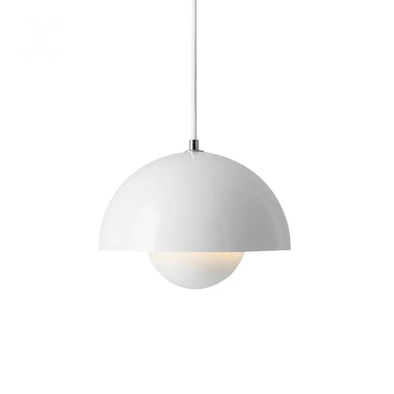 Suspension – Demi-sphère, finition mate au design scandinave pour salle à manger ou salon