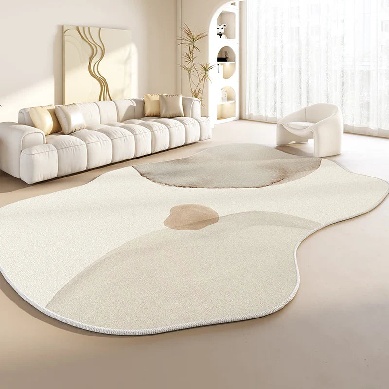 Tapis – Peluche Douce, Forme Irrégulière pour le Salon ou la Chambre