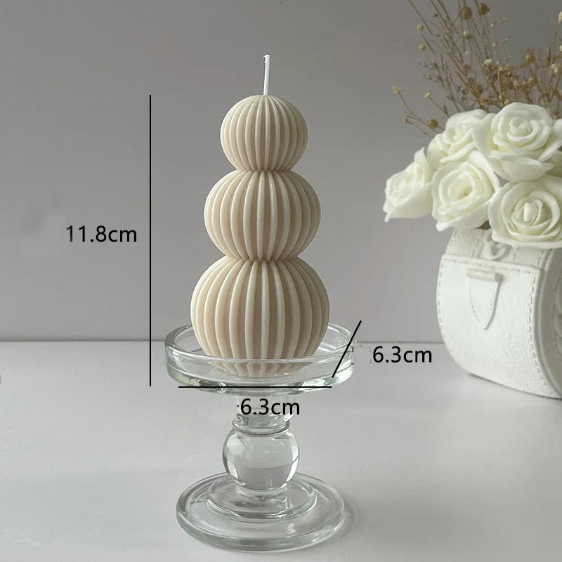 Scented candle – White golf ball geometric design for decorating your living room or a party