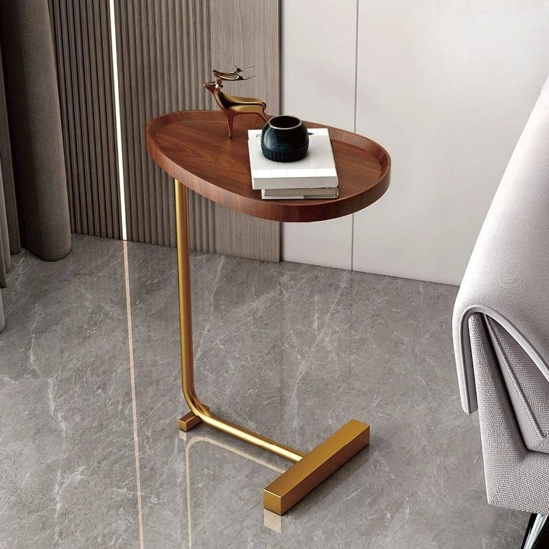 Table d'appoint en forme de C – Mobile, design moderne pour salon ou chambre