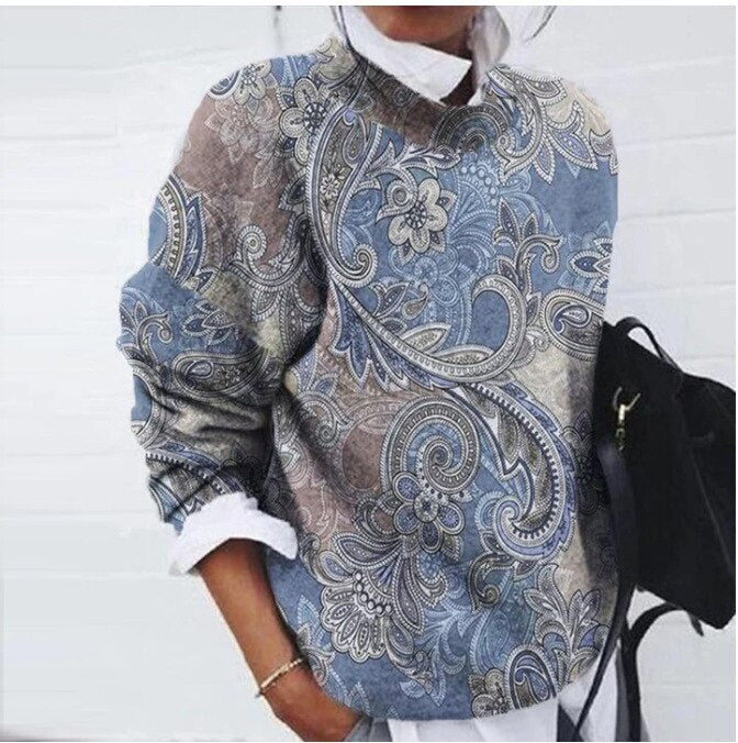 Pull Femme à Motifs Floraux - Tricot Doux Imprimé