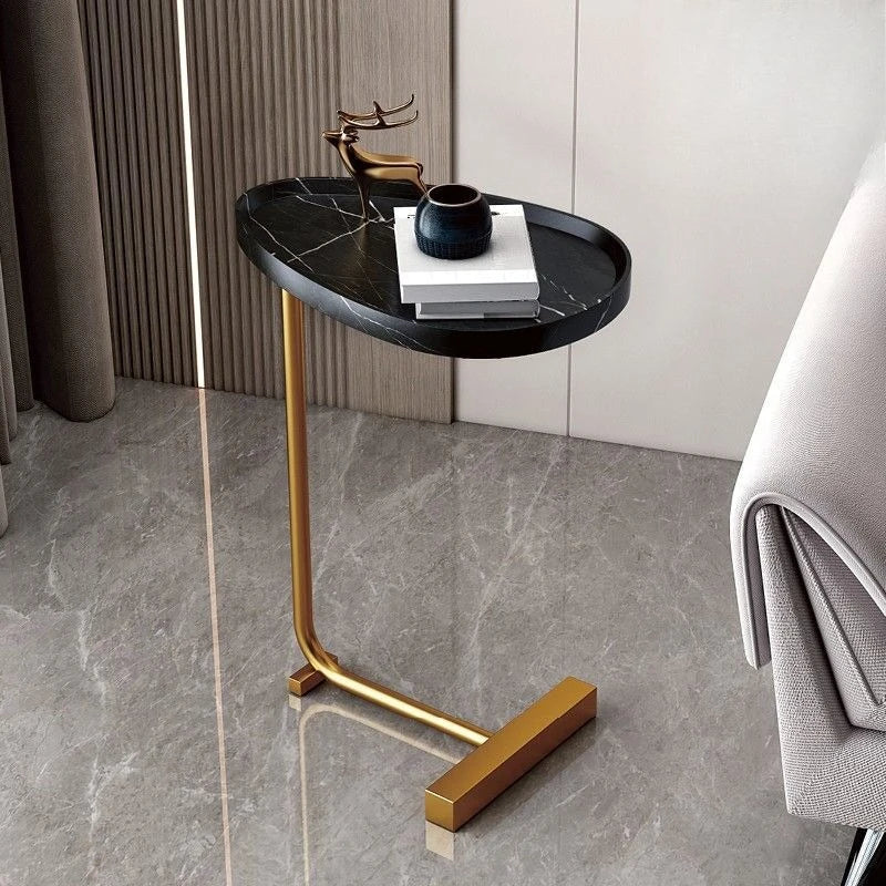 Table d'appoint en forme de C – Mobile, design moderne pour salon ou chambre