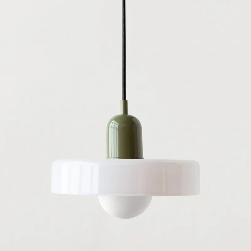 Suspension en verre – Éclairage design élégant aux couleurs douces pour salle à manger ou chambre