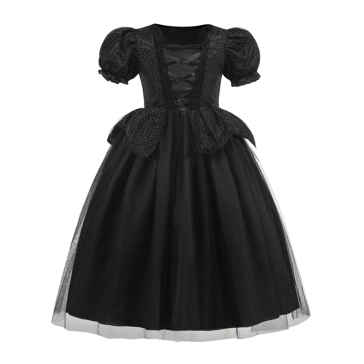 Maleficent costume dress only, black tulle ball gown