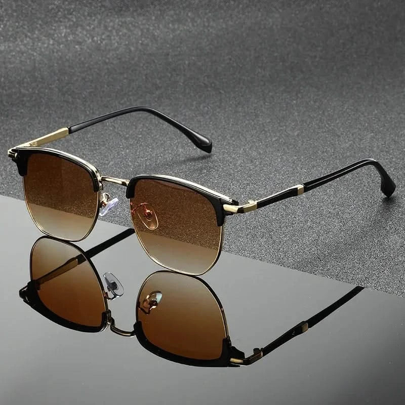 Lunettes de Soleil Clubmaster Monture Métal Polie