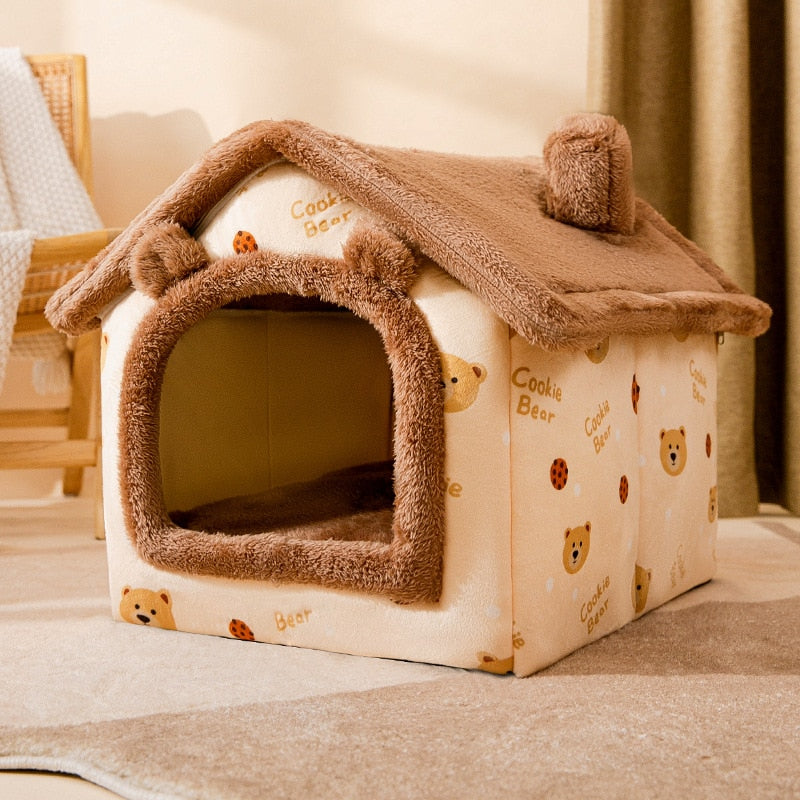 Pet House – Soft Fabric, Various Colors and Patterns for Small Pets Up to 4 kg