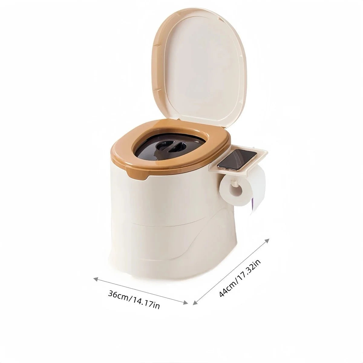 Toilette Portable d'Urgence avec Porte-Papier et Protection Anti-Odeurs