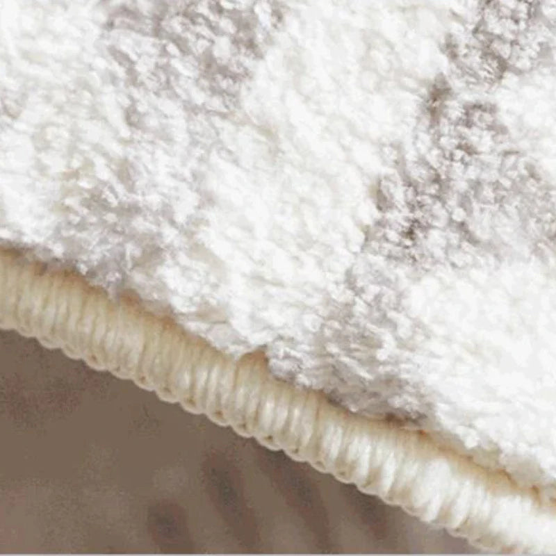 Tapis – Peluche Douce, Forme Irrégulière pour le Salon ou la Chambre