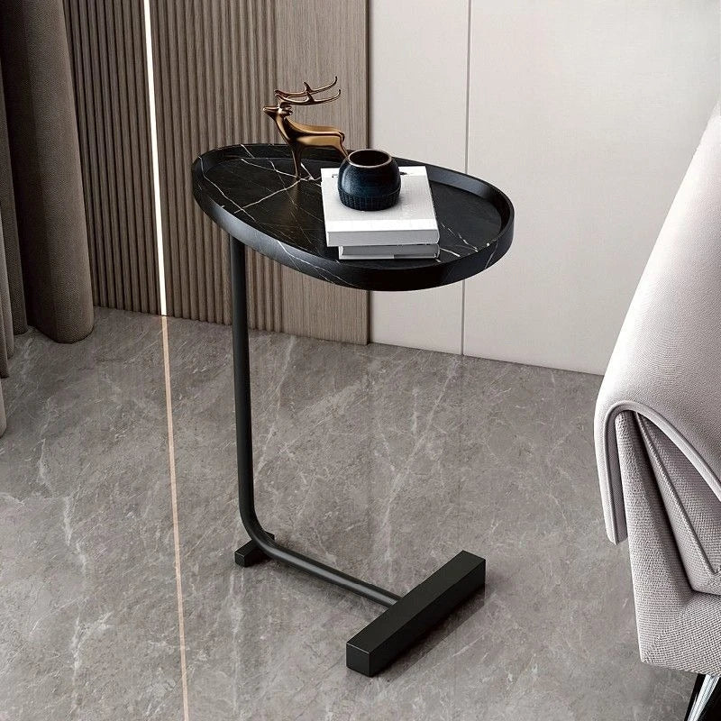 Table d'appoint en forme de C – Mobile, design moderne pour salon ou chambre