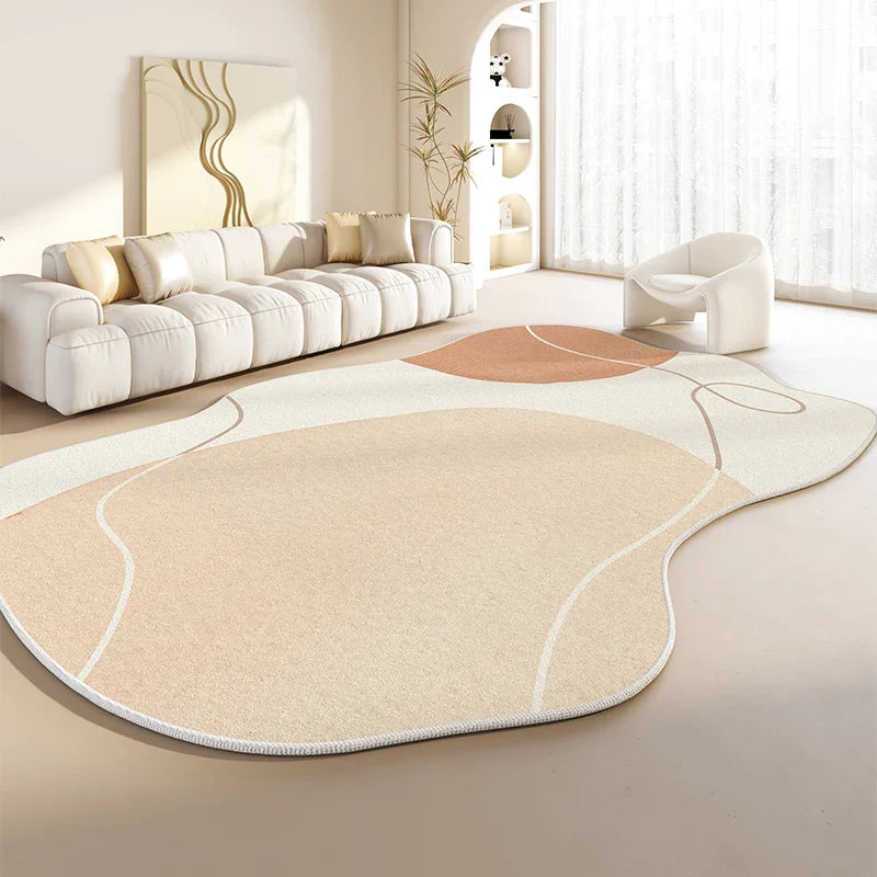 Tapis – Peluche Douce, Forme Irrégulière pour le Salon ou la Chambre