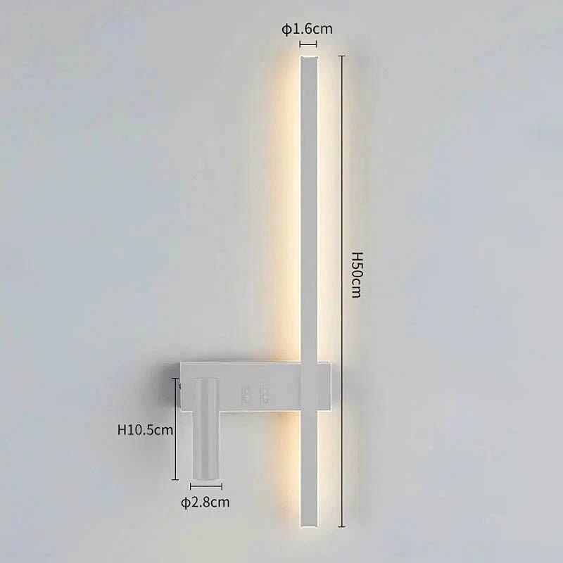 SVEA – Swivel LED Wall Light – Modern Nordic Reading Lamp for Bedroom, white finish wall-mounted with warm LED glow.