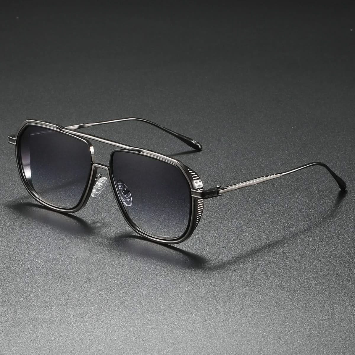 Lunettes de Soleil Aviateur en Métal avec Protection UV
