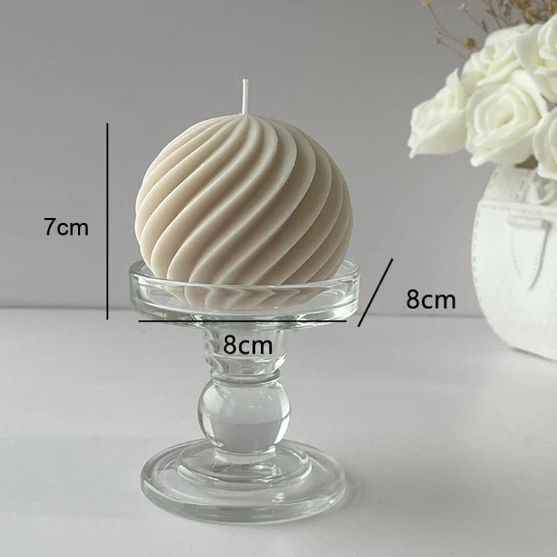 Scented candle – White golf ball geometric design for decorating your living room or a party
