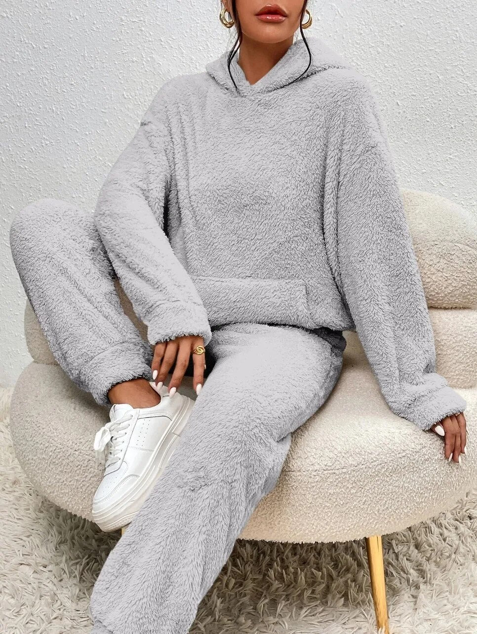 Combinaison Pyjama Peluche à Capuche Femme et Homme