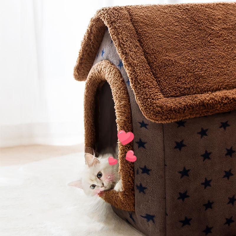Pet House – Soft Fabric, Various Colors and Patterns for Small Pets Up to 4 kg