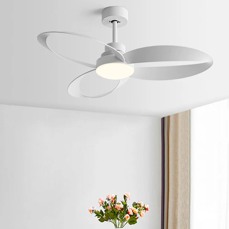 Ventilateur de plafond moderne – Pales en bois, éclairage LED dimmable pour salon ou chambre