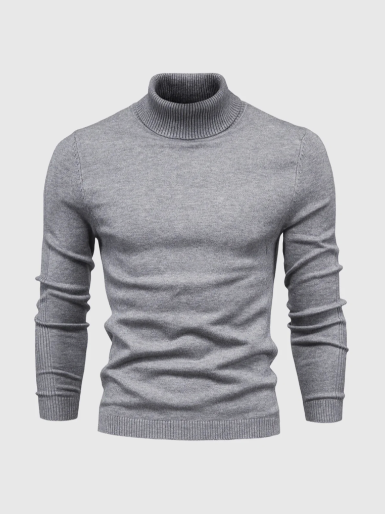 Pull Col Roulé Homme en Maille Fine