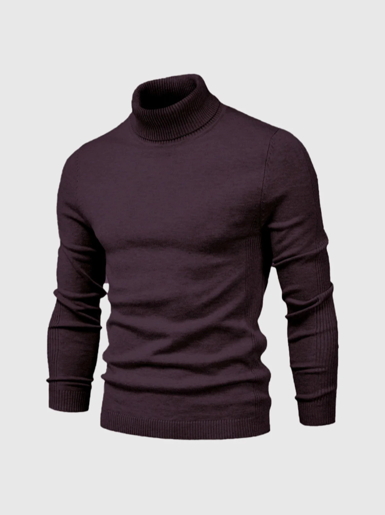 Pull Col Roulé Homme en Maille Fine