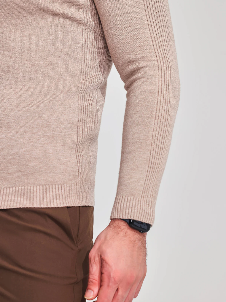 Pull Col Roulé Homme en Maille Fine