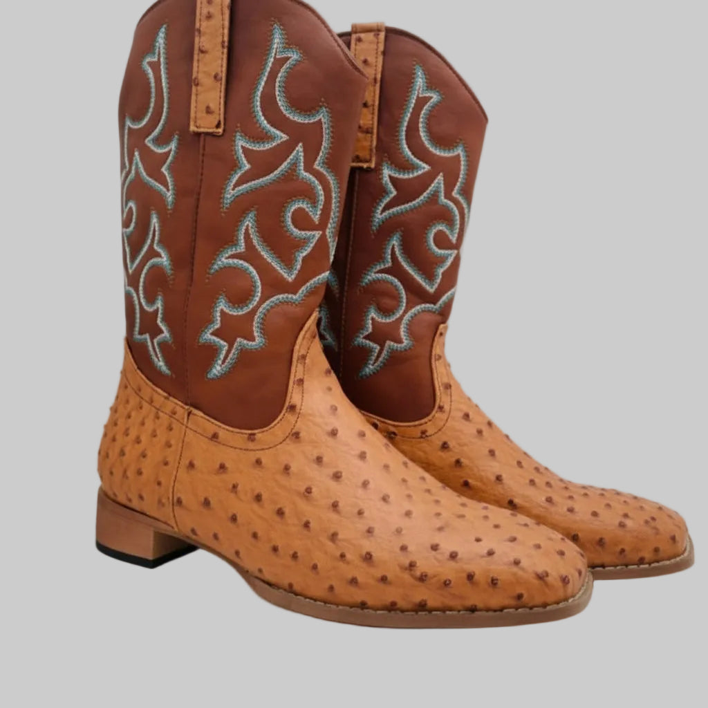 Bottes Homme Exotiques Marron en Cuir