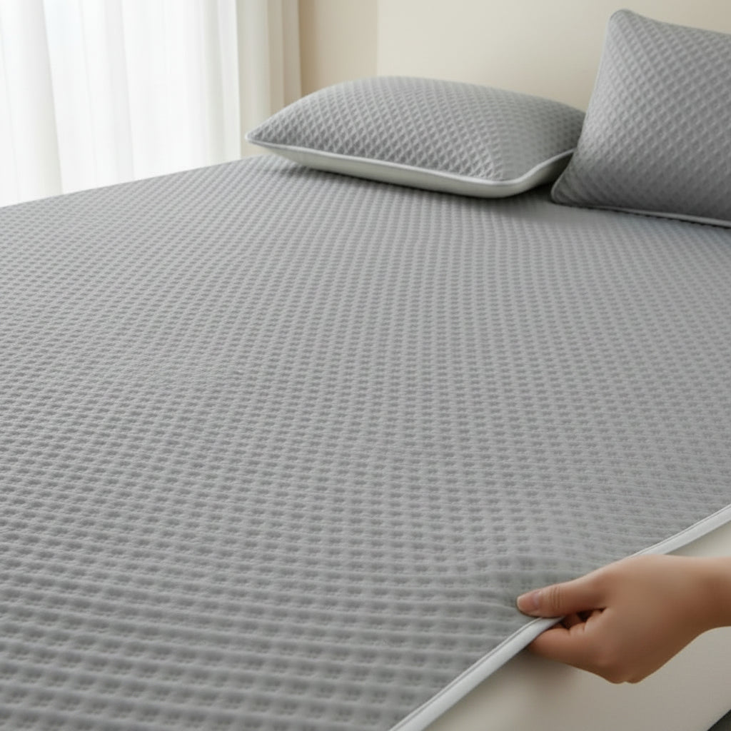 Tapis de Lit Rafraîchissant Pliable - Surface Gaufrée Respirante