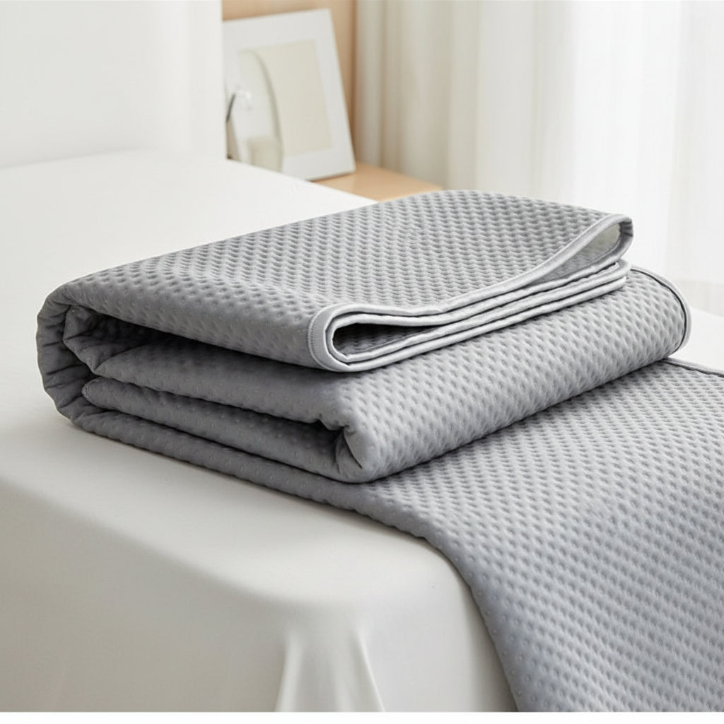 Tapis de Lit Rafraîchissant Pliable - Surface Gaufrée Respirante