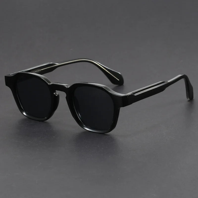 Lunettes de Soleil Rétro Monture Carrée en Polycarbonate