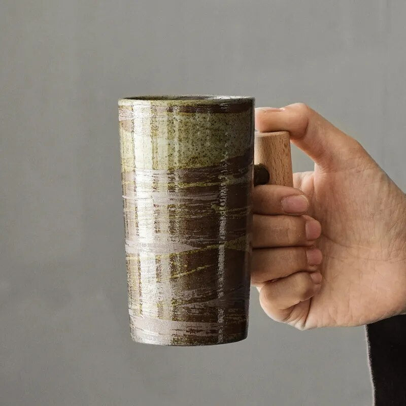 Nordic Earth Mug – Earthy tones, ceramic with natural patterns, perfect for coffee or tea
