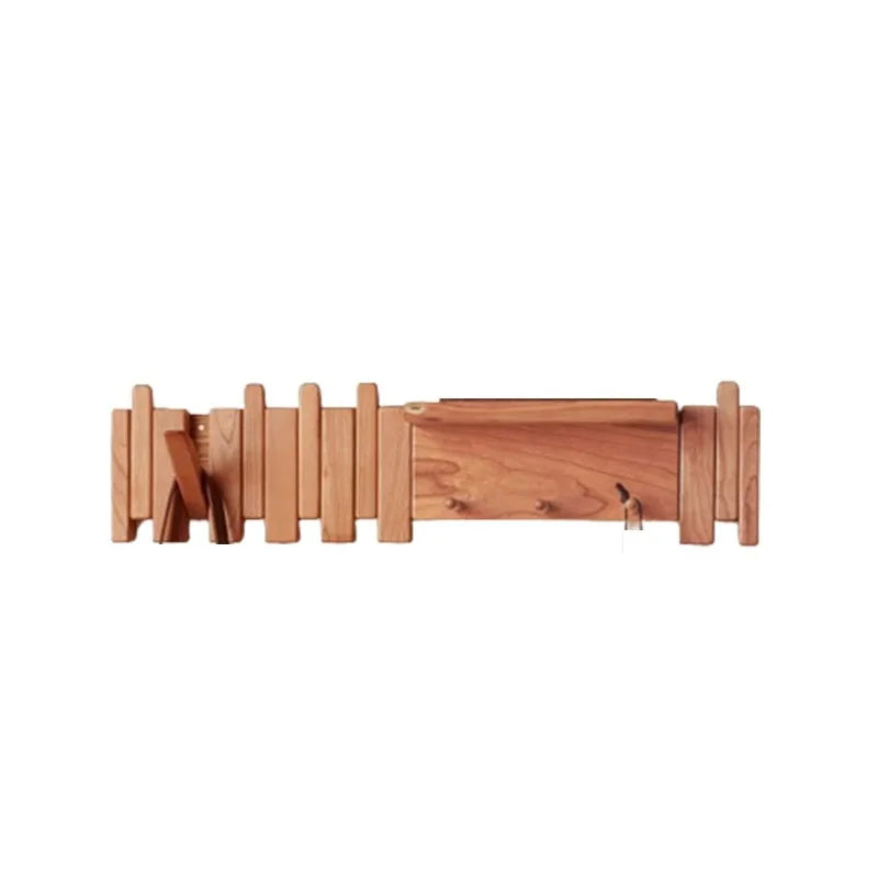 Walnut Wood Coat Rack – Creative Piano Key Design for the Hallway or Entryway with 9 Hooks
