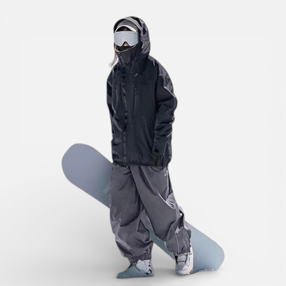Pantalon de Ski Femme Coupe Ample Taille Élastique