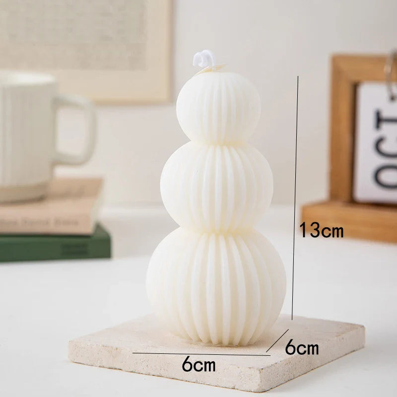 Scented candle – White golf ball geometric design for decorating your living room or a party