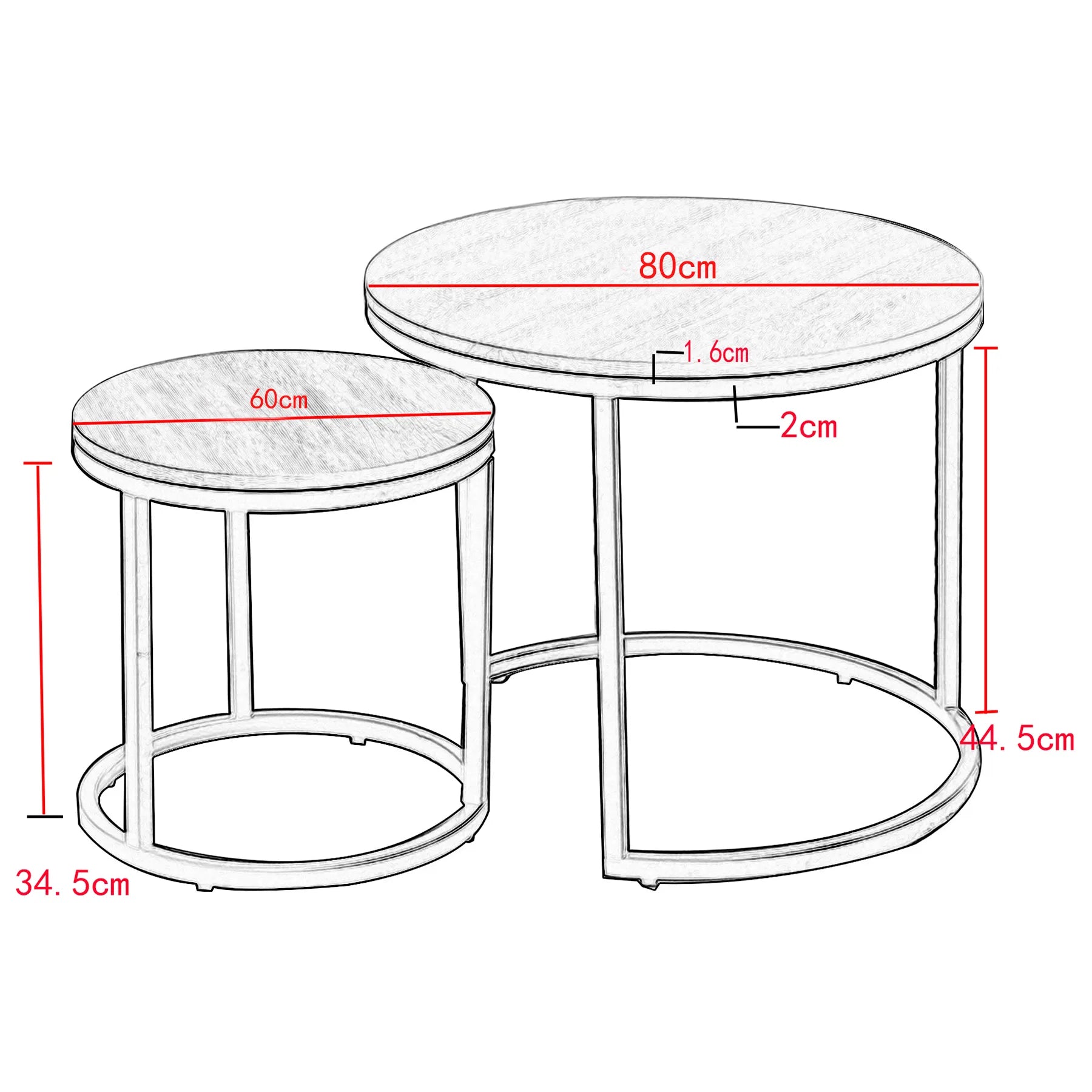 Round Table Set – White Marble with Gold Accents for Modern Living Room Decor