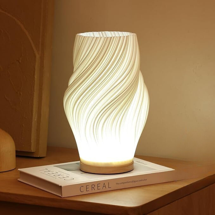 Lampe de Table LED Sculpturale Dimmable au Design Vague