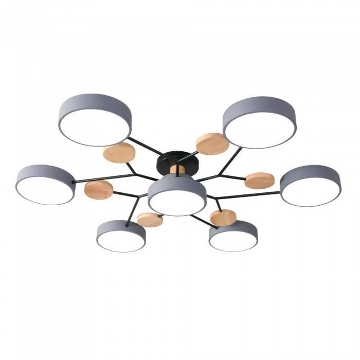 Plafonnier LED Scandinave à Branches Multiples - 4 à 7 Points Lumineux