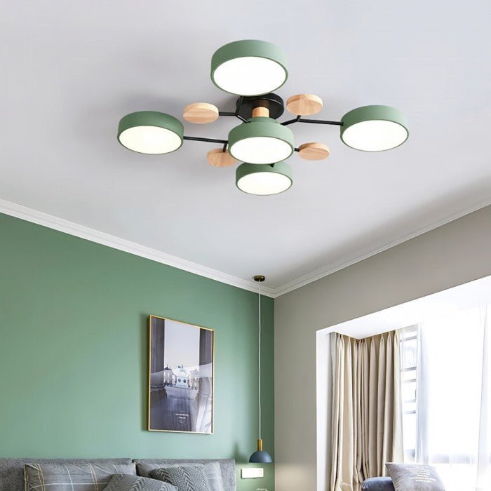 Plafonnier LED Scandinave à Branches Multiples - 4 à 7 Points Lumineux