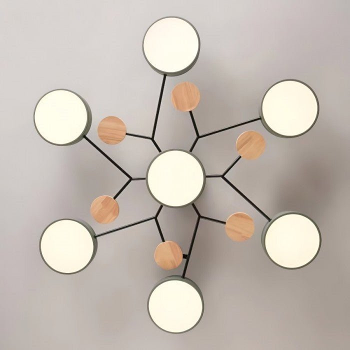 Plafonnier LED Scandinave à Branches Multiples - 4 à 7 Points Lumineux