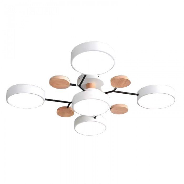 Plafonnier LED Scandinave à Branches Multiples - 4 à 7 Points Lumineux