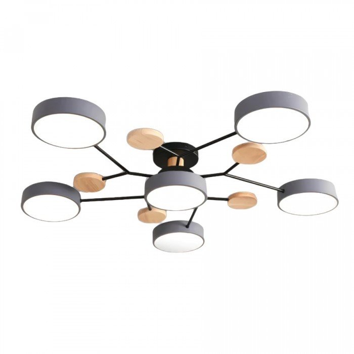 Plafonnier LED Scandinave à Branches Multiples - 4 à 7 Points Lumineux
