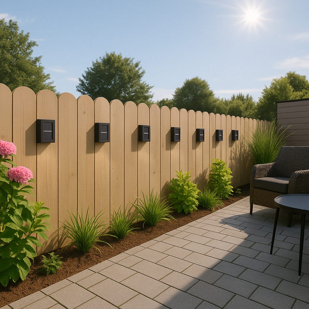 Black Solar Wall Light – Wireless, Modern Design for Garden or Balcony Lighting