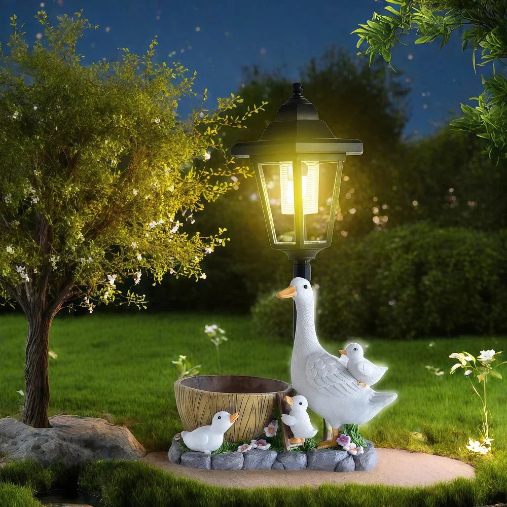 Decoratieve Solar Eend – Weerbestendig Tuindecoratie met Verlichting voor Tuin of Terras