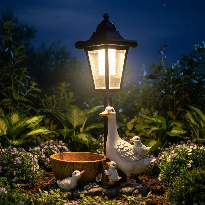 Decoratieve Solar Eend – Weerbestendig Tuindecoratie met Verlichting voor Tuin of Terras