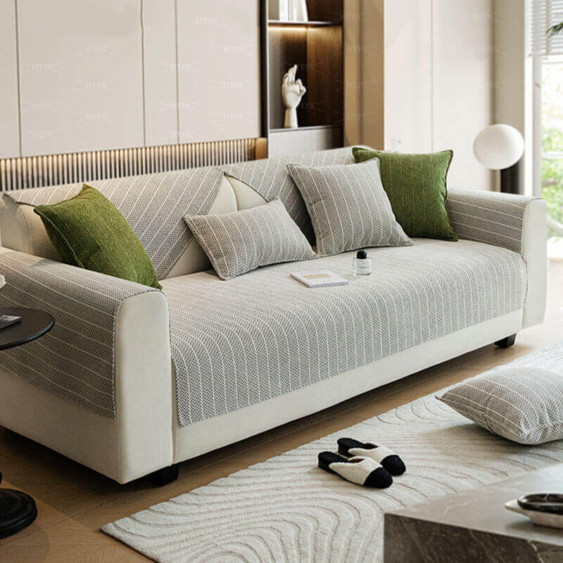 Housse de Canapé Chenille Anti-Griffures et Antidérapante
